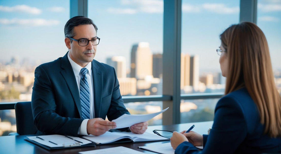 A white collar crime lawyer in Arizona researches case law and prepares legal documents for court proceedings